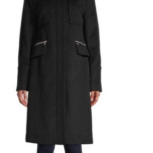 Karl Largelfield Paris woman wool coat black size S nwt
